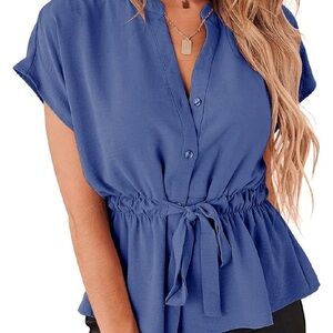 Tie waist blouse